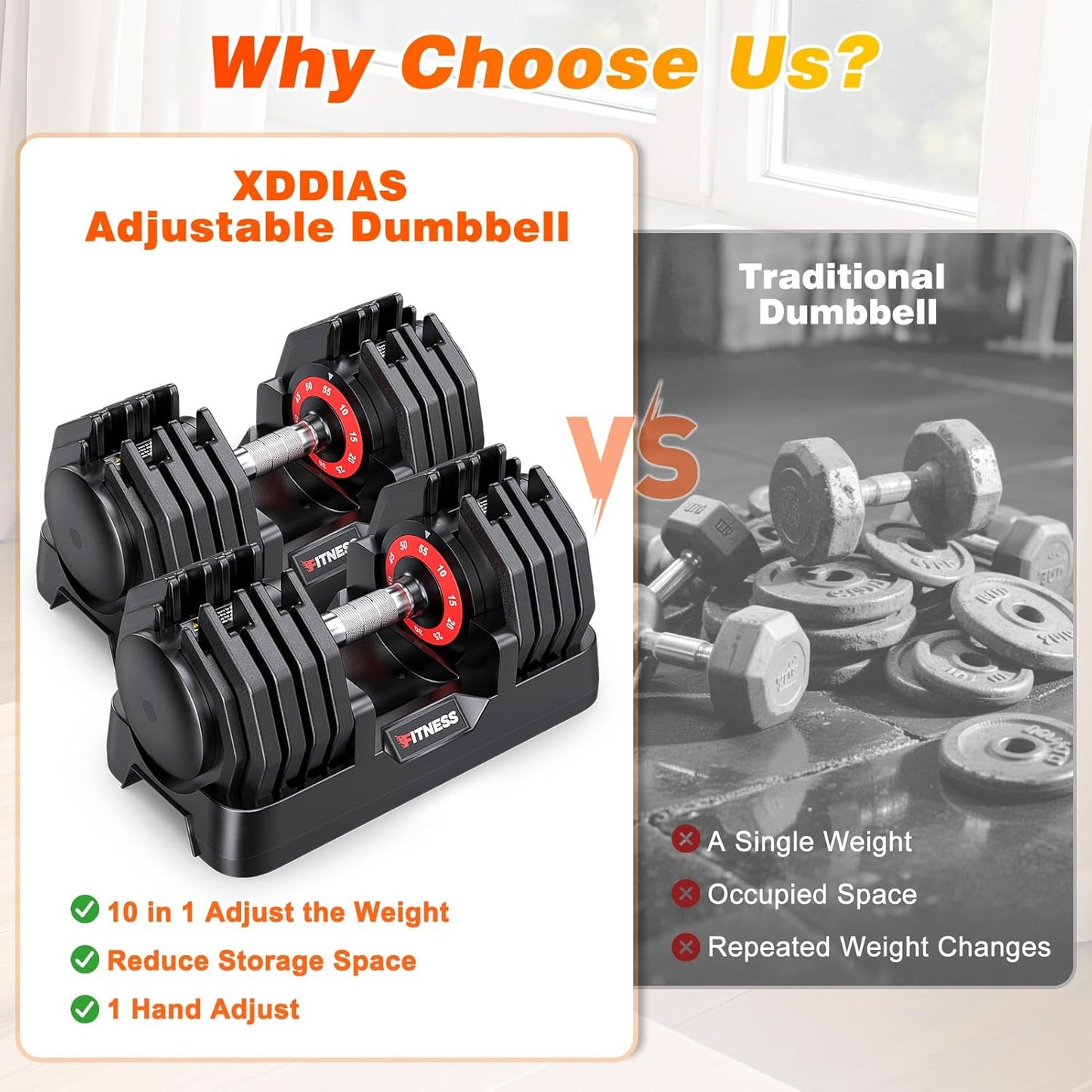 XDDIAS Adjustable Dumbbell